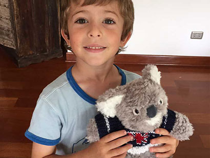 enzo and scruffy plush koala