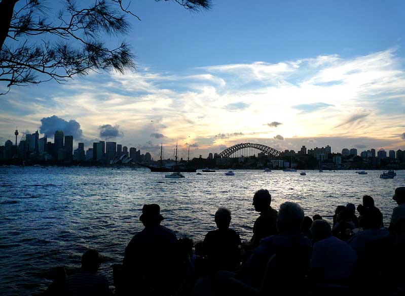 sydney harbour sunset